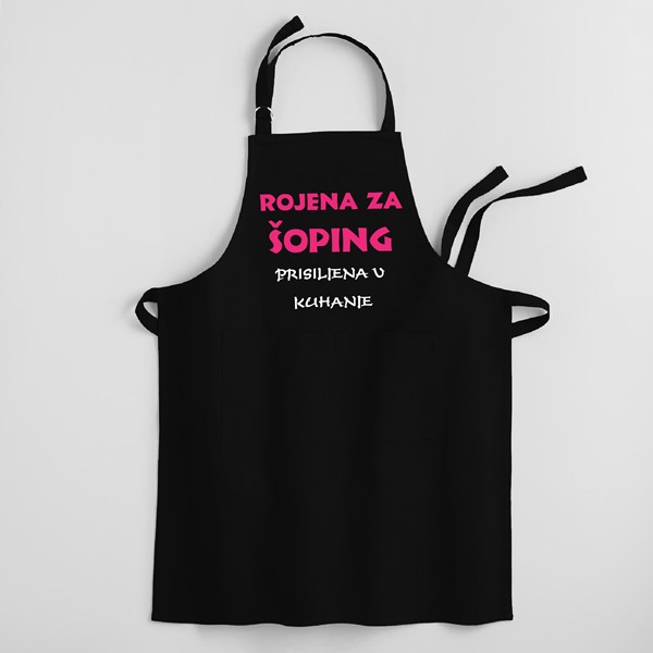 Predpasnik Rojena za šoping prisiljena v kuhanje