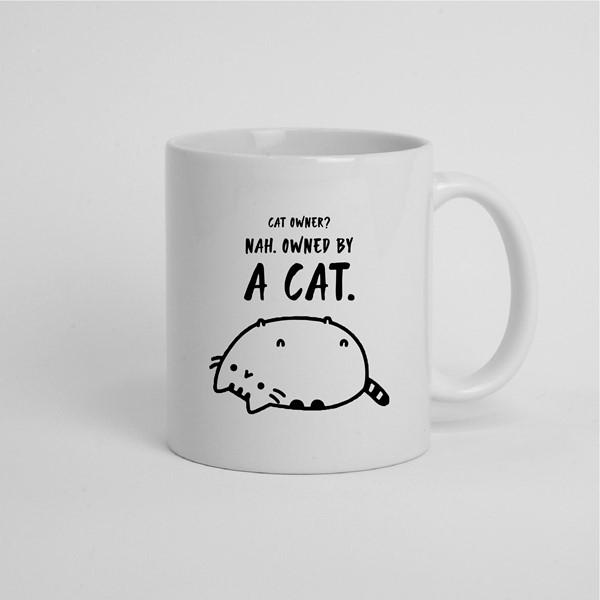 Skodelica Cat owner nah owned by a cat