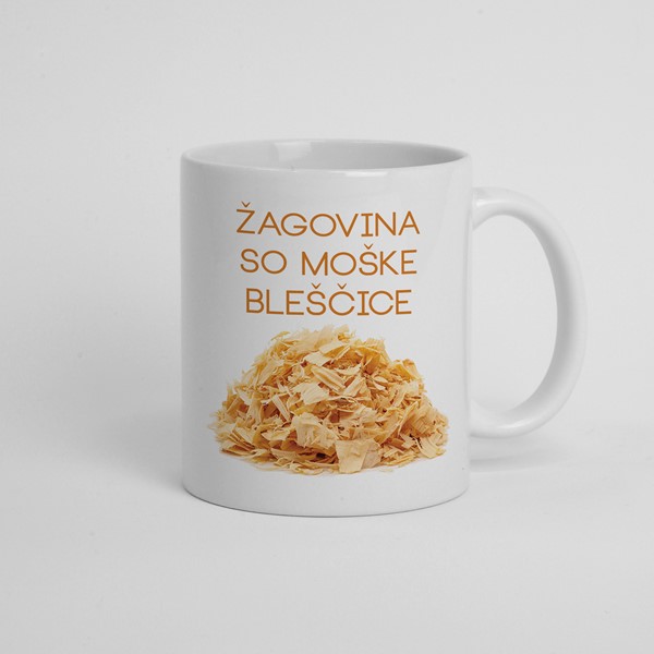 Skodelica Žagovina so moške bleščice
