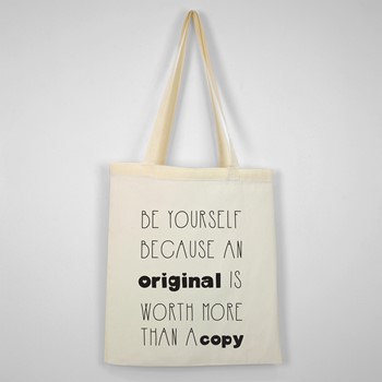 Bombažna vrečka Be yourself because an original is worth more than a copy 02