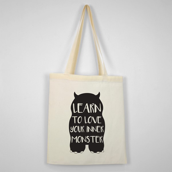Bombažna vrečka Learn to love your inner monster