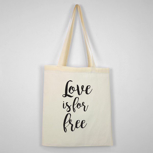 Bombažna vrečka Love is for free