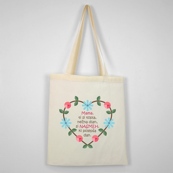 Bombažna vrečka Mama, nežna dlan