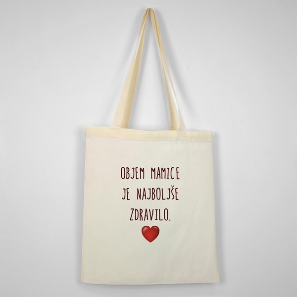 Bombažna vrečka Objem mamice je najboljše zdravilo
