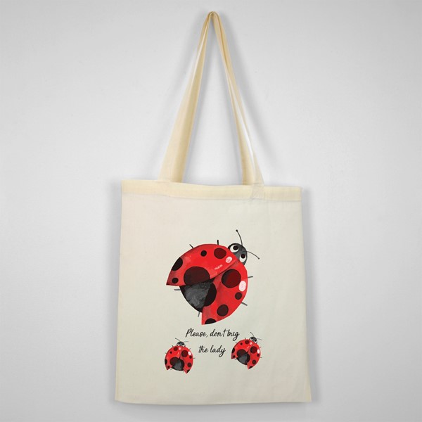 Bombažna vrečka Please don't bug the lady