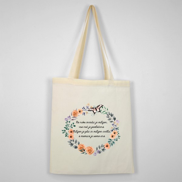 Bombažna vrečka Verz o mami