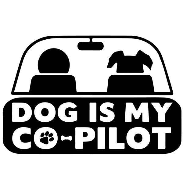 Nalepka Dog is my copilot