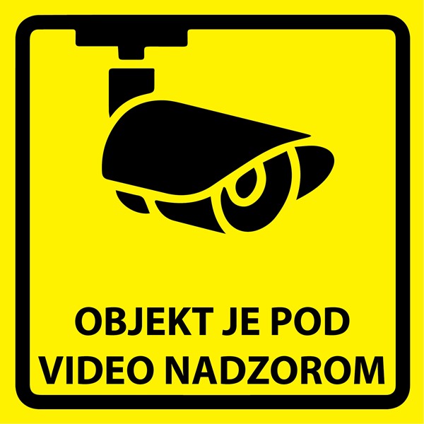 Nalepka Objekt je pod video nadzorom