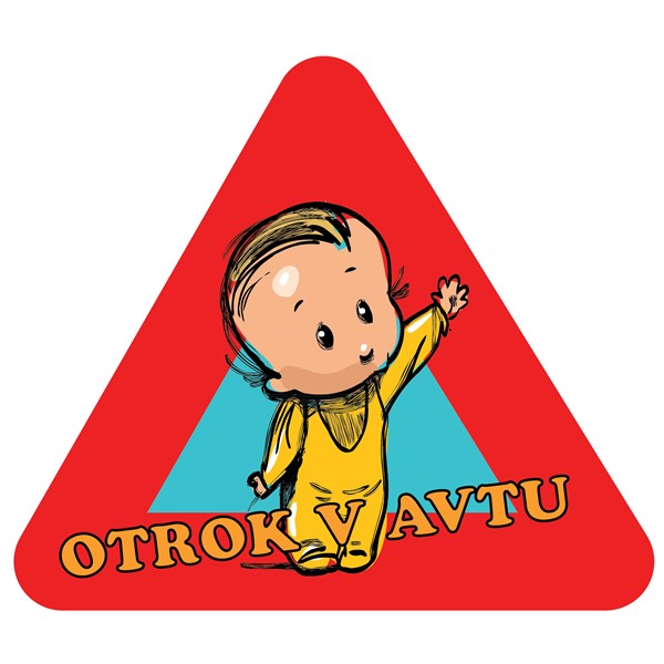 Nalepka Otrok v avtu trikot 05