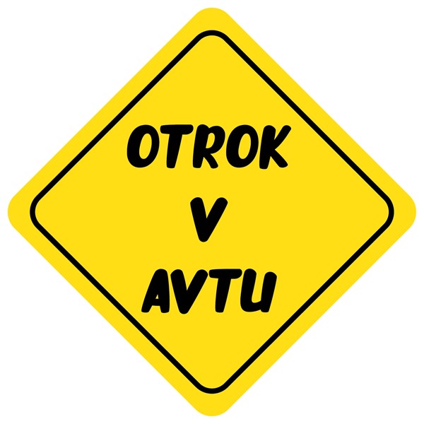 Nalepka Otrok v avtu