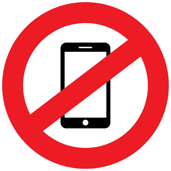 Nalepka Prepovedana uporaba telefona