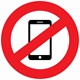 Nalepka Prepovedana uporaba telefona
