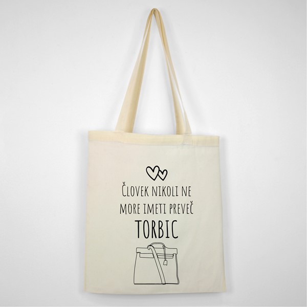 Bombažna vrečka Clovek_torbic