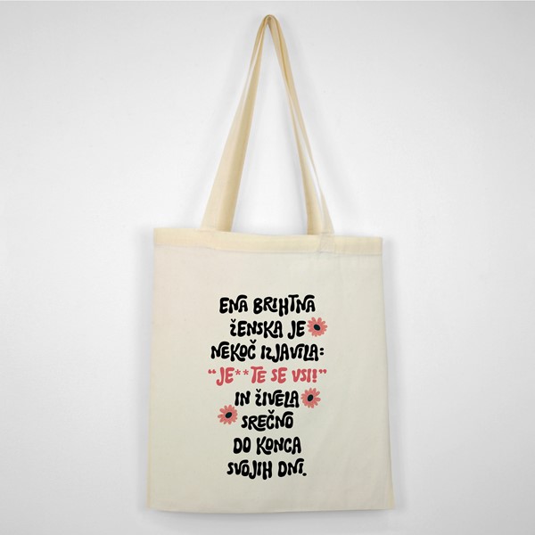 Bombažna vrečka Ena brihtna zenska