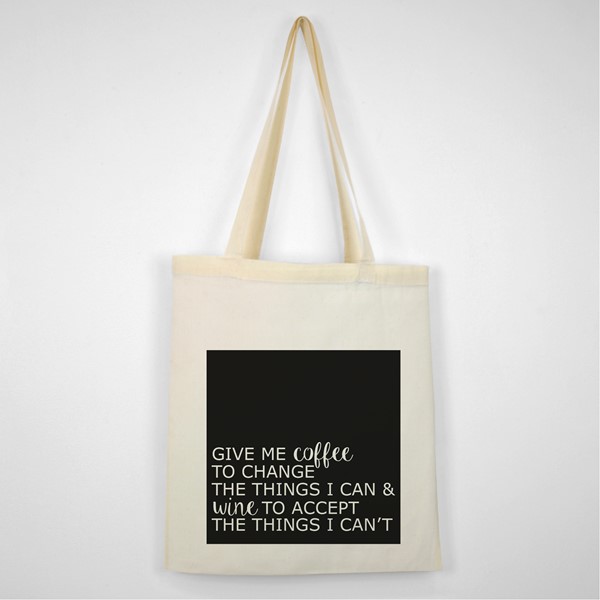 Bombažna vrečka give me coffee