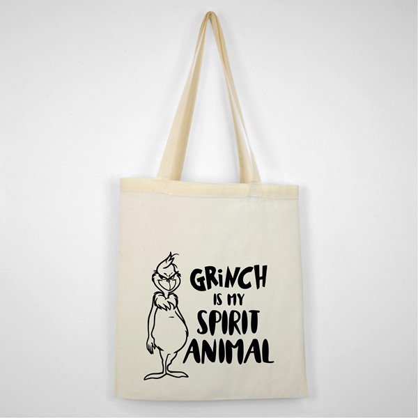 Bombažna vrečka Grinch is my spirit animal