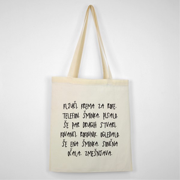 Bombažna vrečka Kljuci Krema