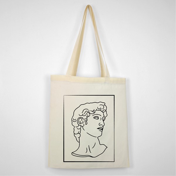 Bombažna vrečka Linije_Kip Davida