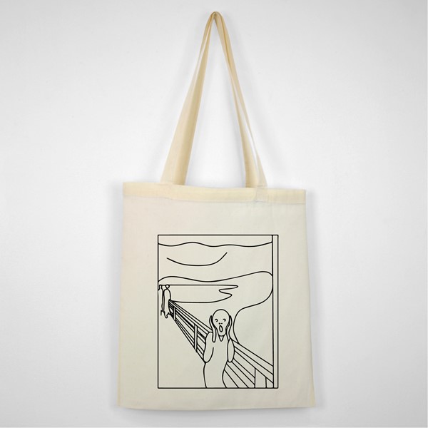 Bombažna vrečka Linije_Krik