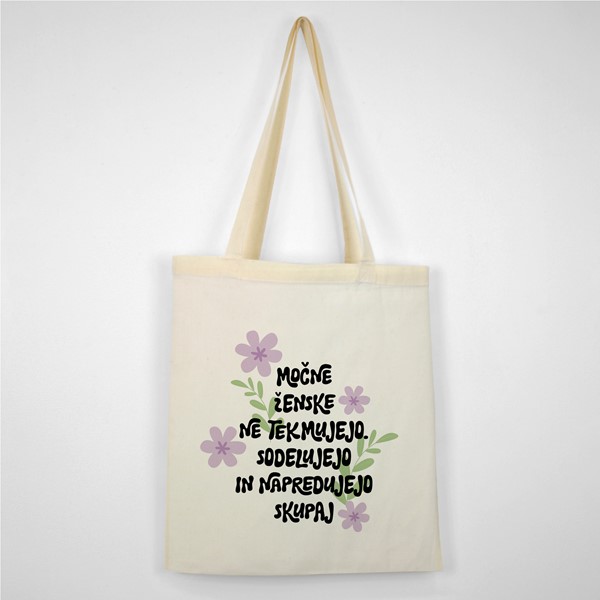 Bombažna vrečka Mocne zenske ne tekmujejo