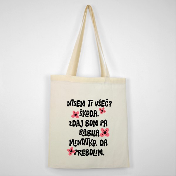 Bombažna vrečka Nisem ti vsec