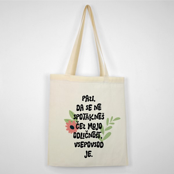 Bombažna vrečka Pazi da se ne spotaknes