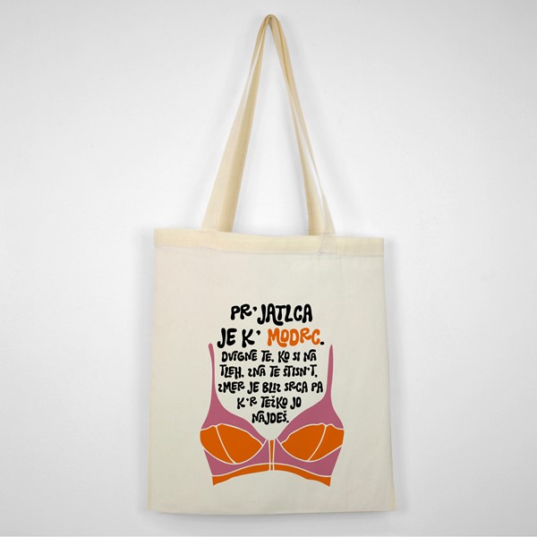 Bombažna vrečka Prjatlca je k modrc