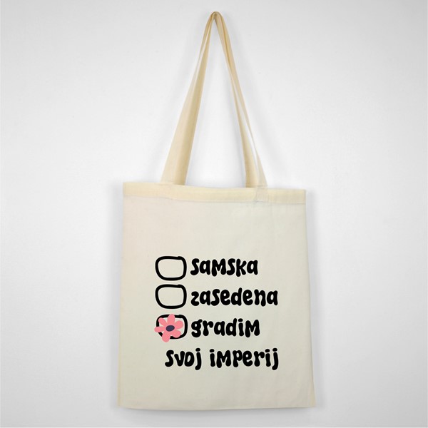 Bombažna vrečka Samska zasedena