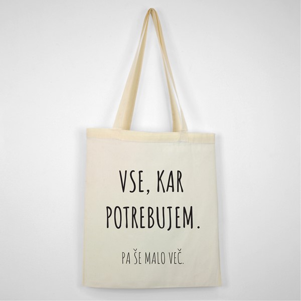 Bombažna vrečka Vse kar potrebujem