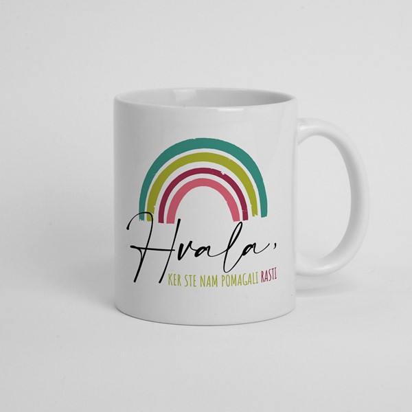 Skodelica Hvala ker ste nam pomagali