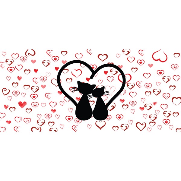 Skodelica Srčki mački