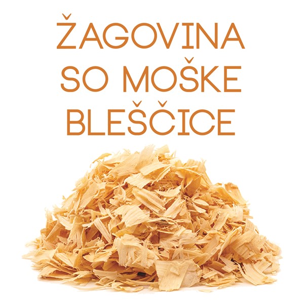 Skodelica Žagovina so moške bleščice