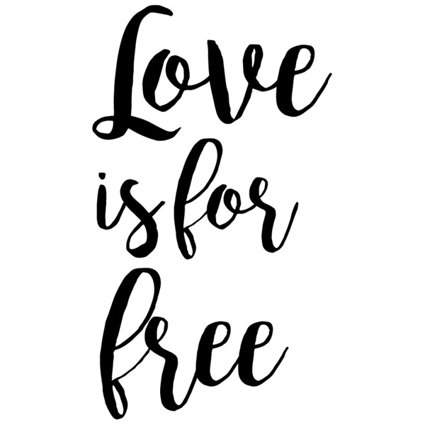 Bombažna vrečka Love is for free