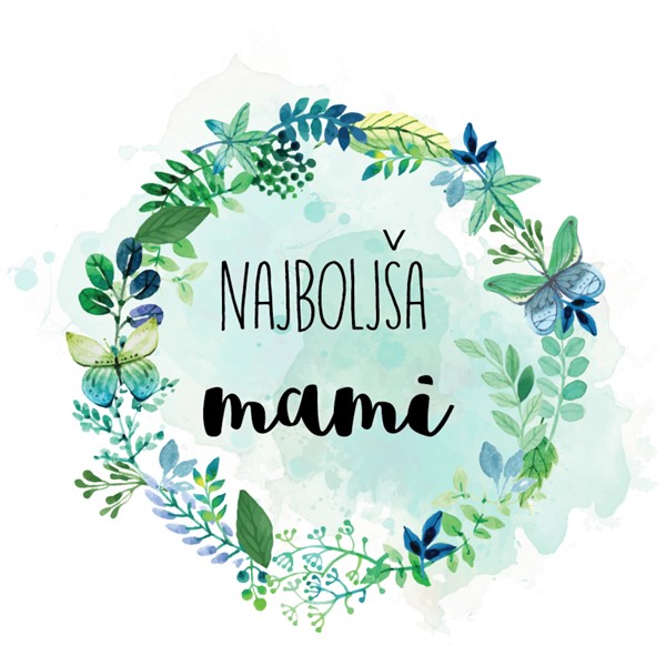 Bombažna vrečka Najboljša mama_ zelena