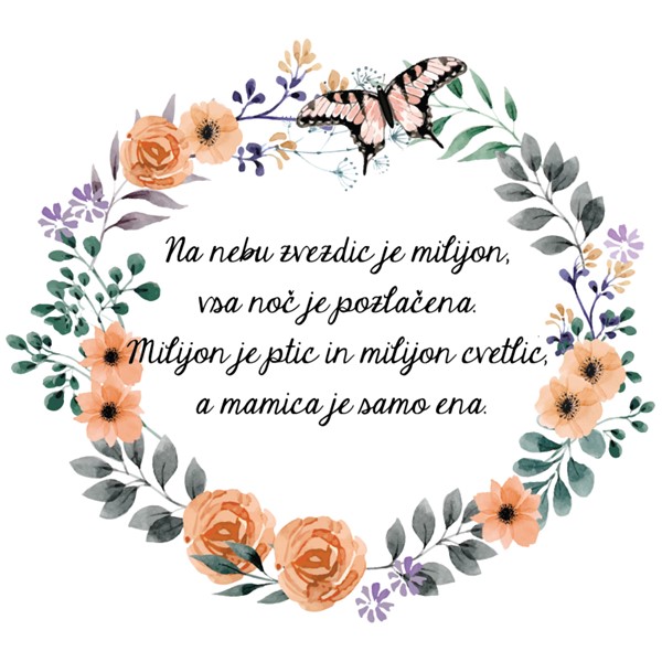 Bombažna vrečka Verz o mami