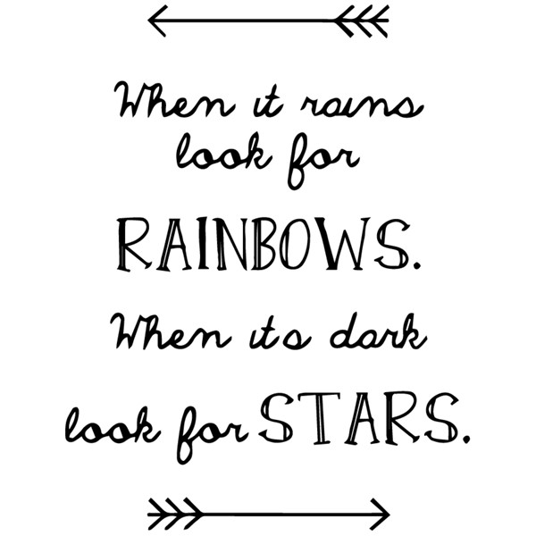 Bombažna vrečka When it rains look for rainbows