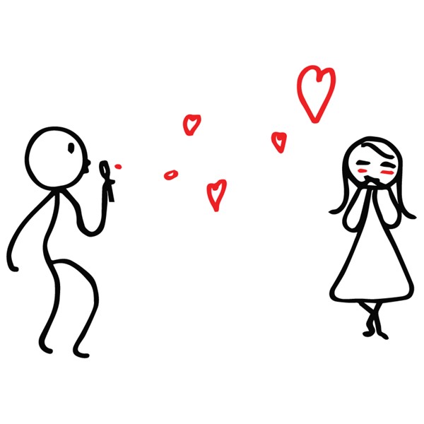 Bombažna vrečka Zaljubljenca srčki