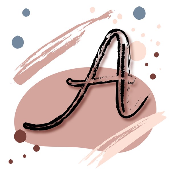 Skodelica A_monogram-rdeca