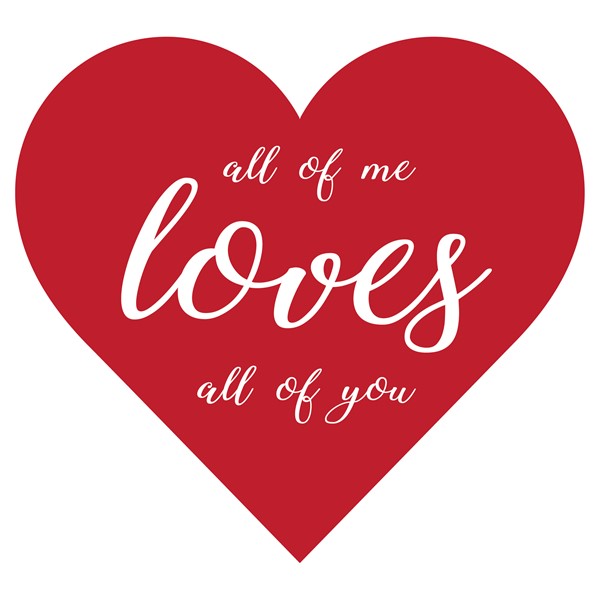 Vzglavnik All of me loves all of you