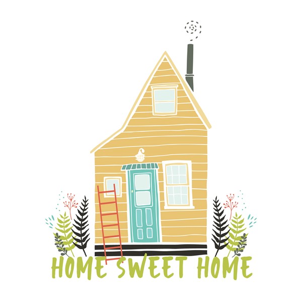 Vzglavnik Home sweet home