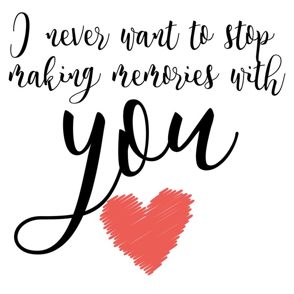 Vzglavnik I never want to stop making memories