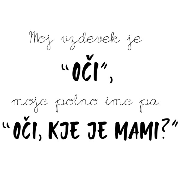 Vzglavnik Moj vzdevek je oči