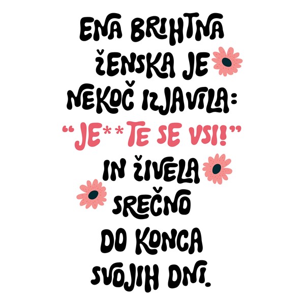 Bombažna vrečka Ena brihtna zenska