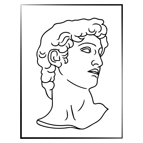 Bombažna vrečka Linije_Kip Davida