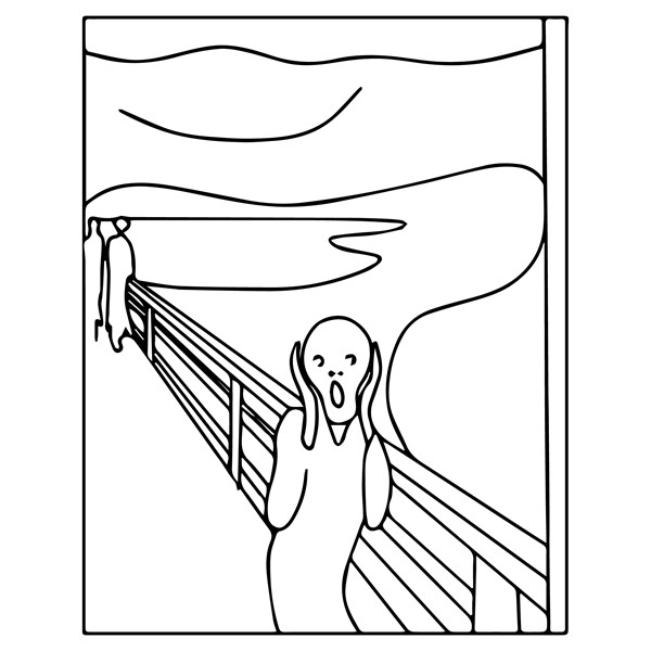 Bombažna vrečka Linije_Krik