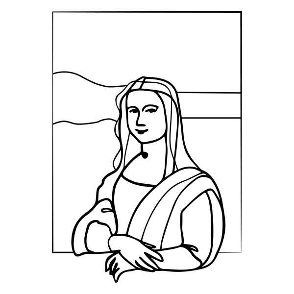 Bombažna vrečka Linije_Mona Liza