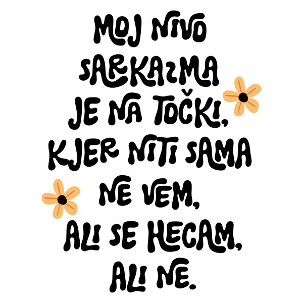 Bombažna vrečka Moj nivo sarkazma