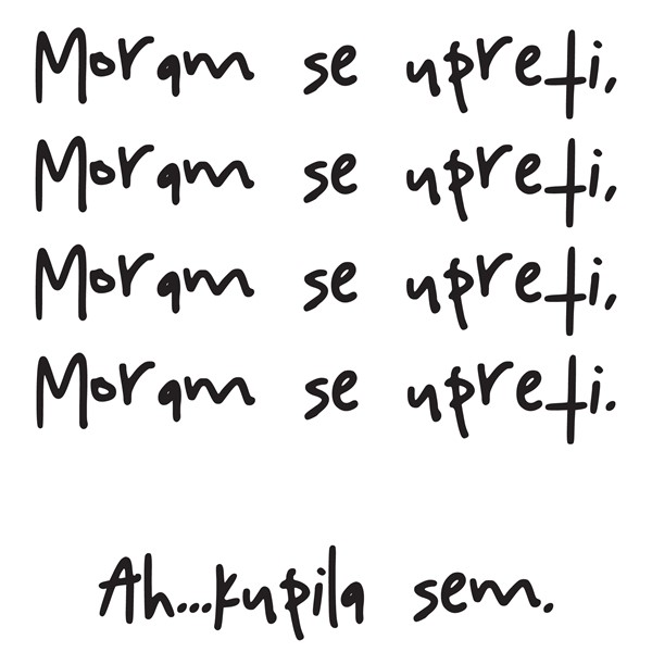 Bombažna vrečka Moram se upreti