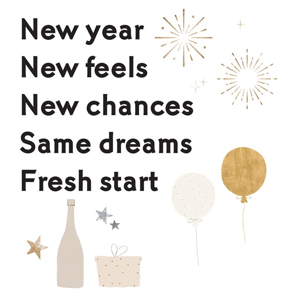 Bombažna vrečka New year new feels