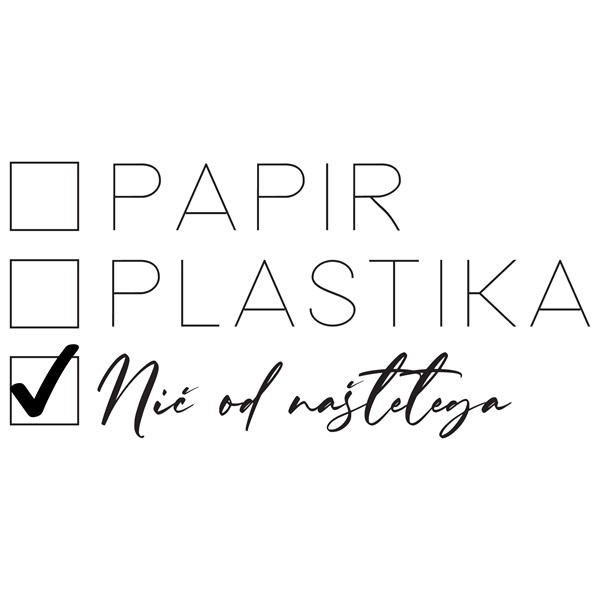 Bombažna vrečka Papir Plastika